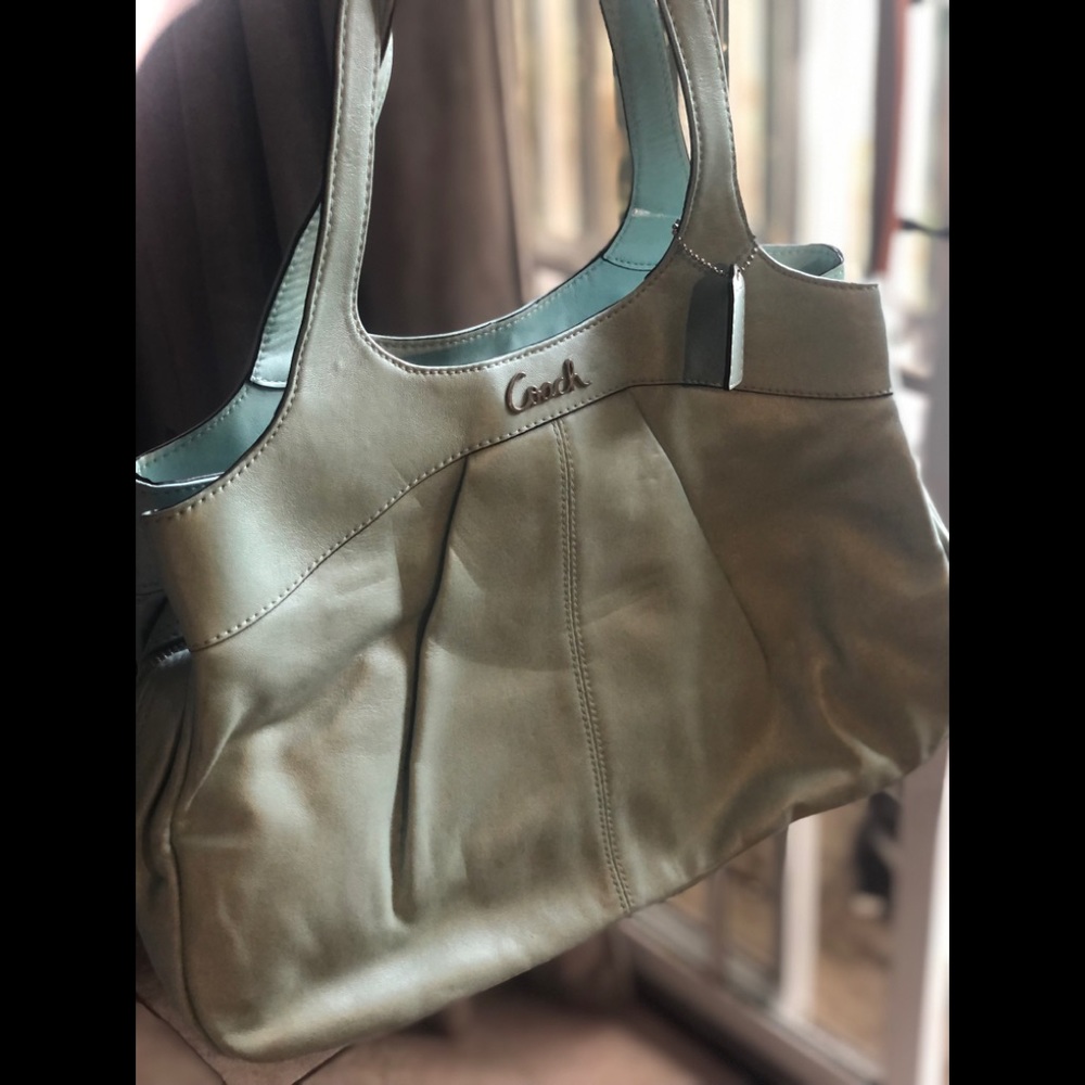 Coach no A1220-f18829 light blue Lexie handbag